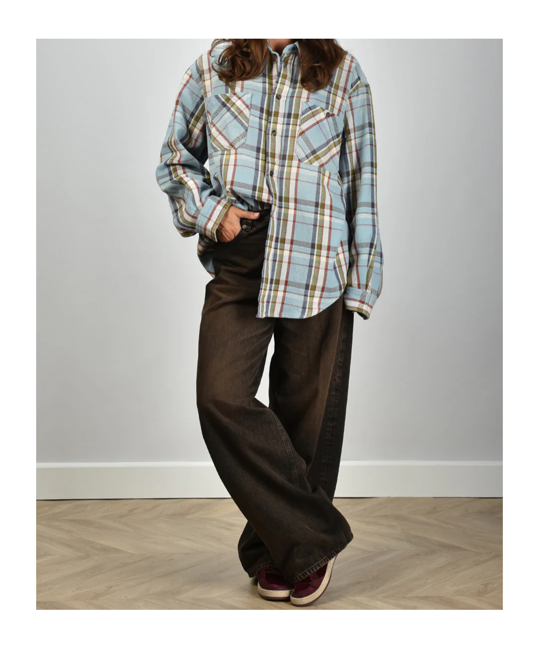 Haikure Plaid Long-sleeved Shirt In Multi