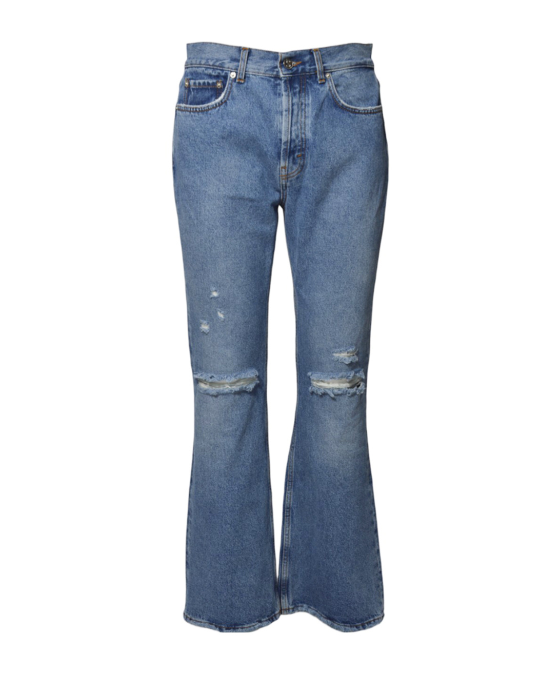 Séfr Ripped And Frayed Jeans In Medium Blue