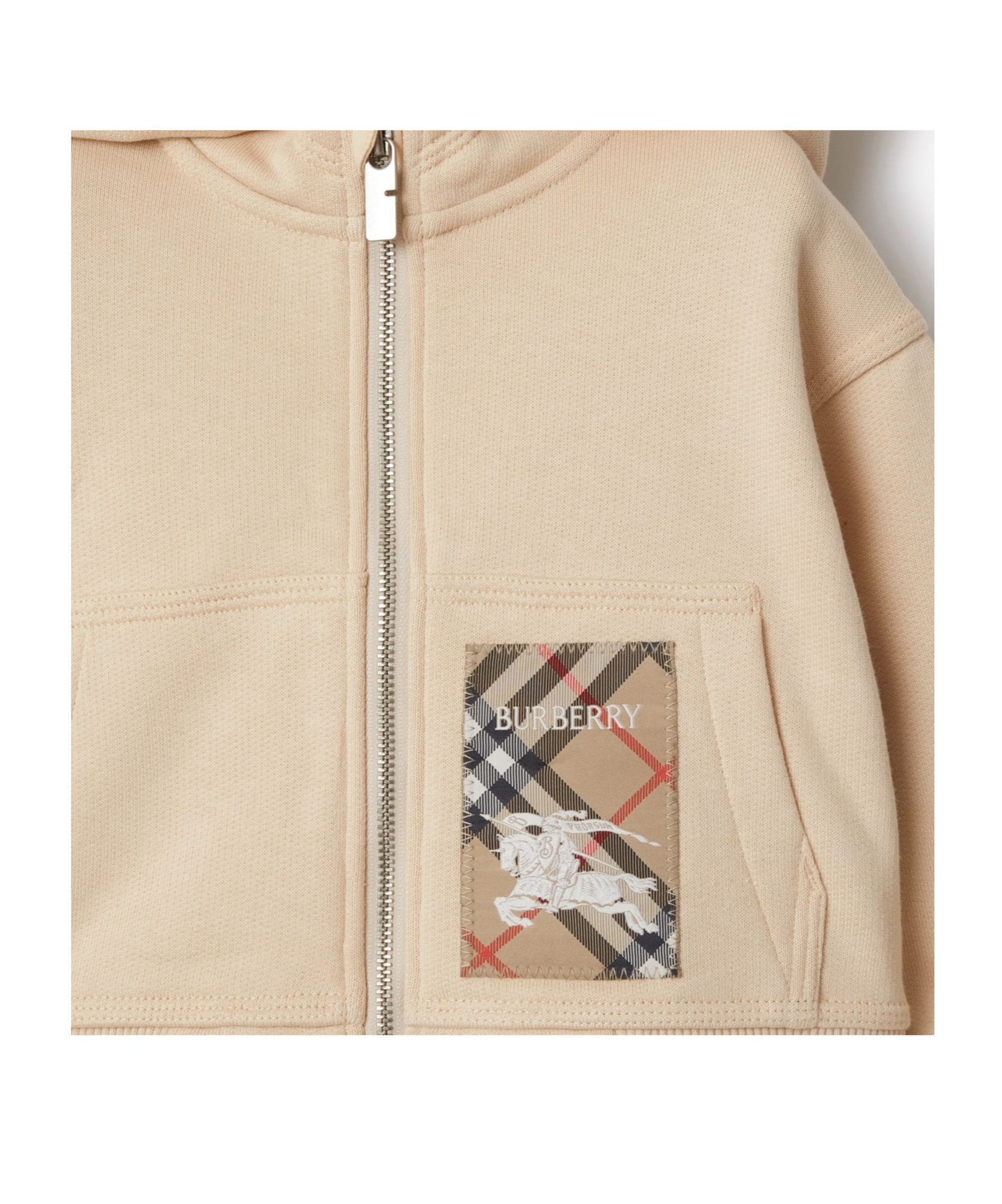 BURBERRY BURBERRY KIDS CHECK LABEL ZIP-UP HOODIE