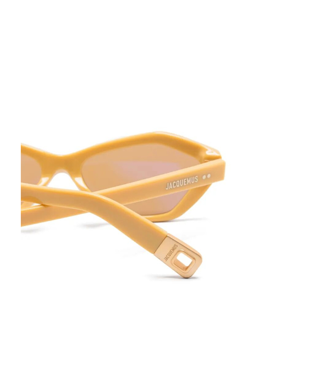 Linda Farrow X Jacquemus Geometric-frame Sunglasses In Orange