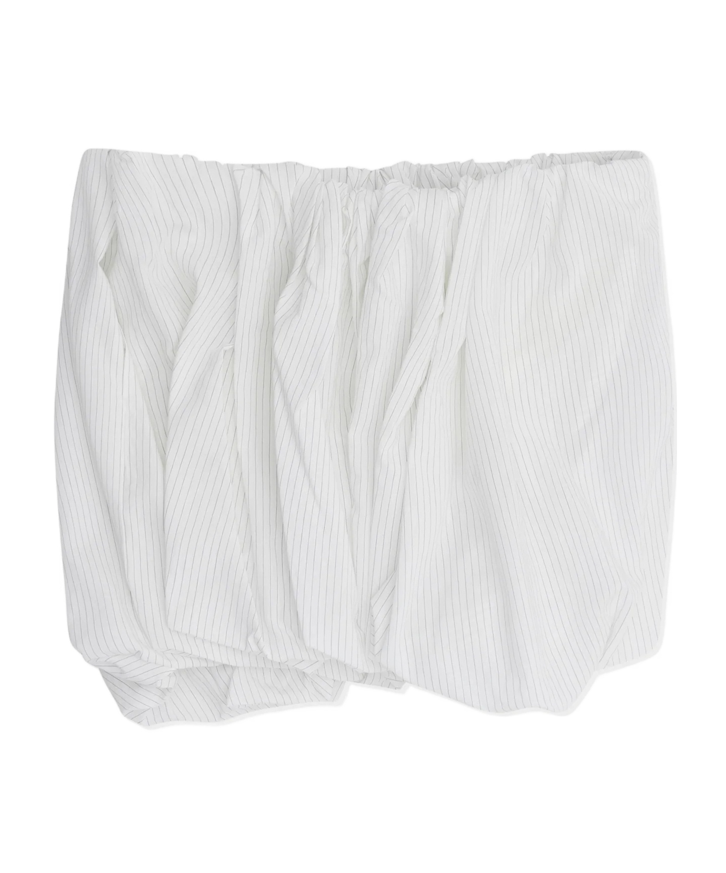 Jw Anderson Pinstripe Balloon Mini Skirt In White
