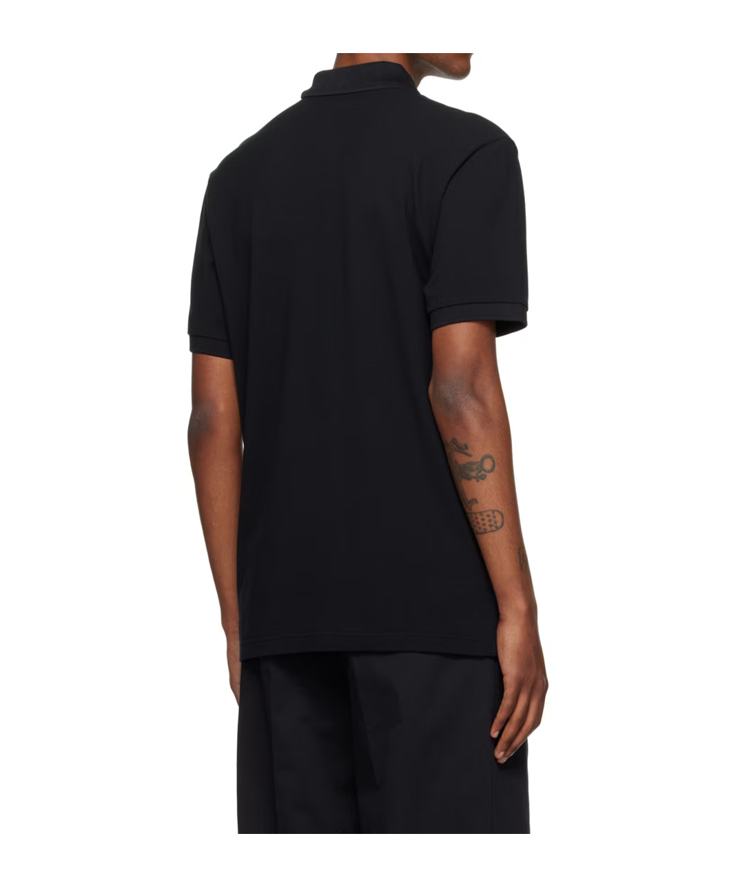 Moschino Buckle Short Sleeve Polo Shirt In Black