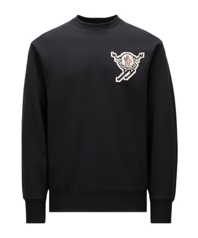 Moncler Ski-patch Sweatshirt In Black