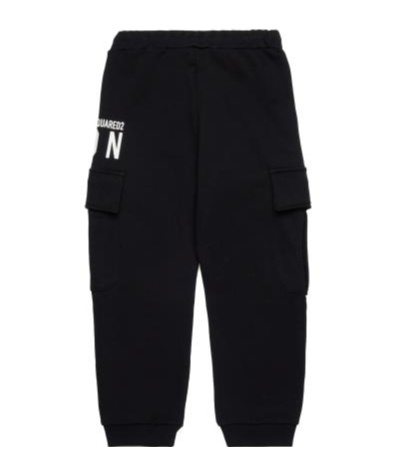 Dsquared2 Logo-print Cotton Track Pants In Black