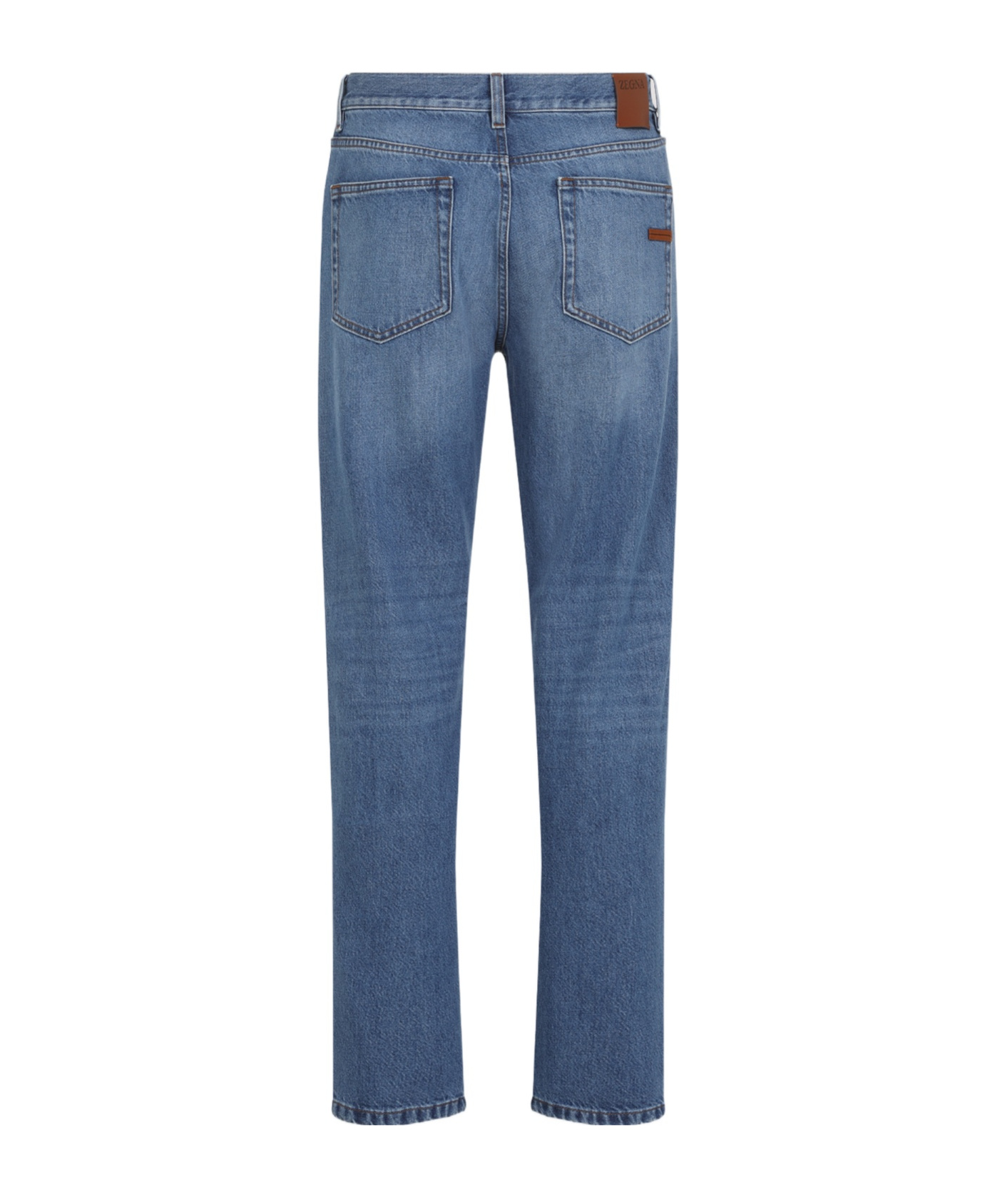 Zegna Belt-loop Jeans In Blue