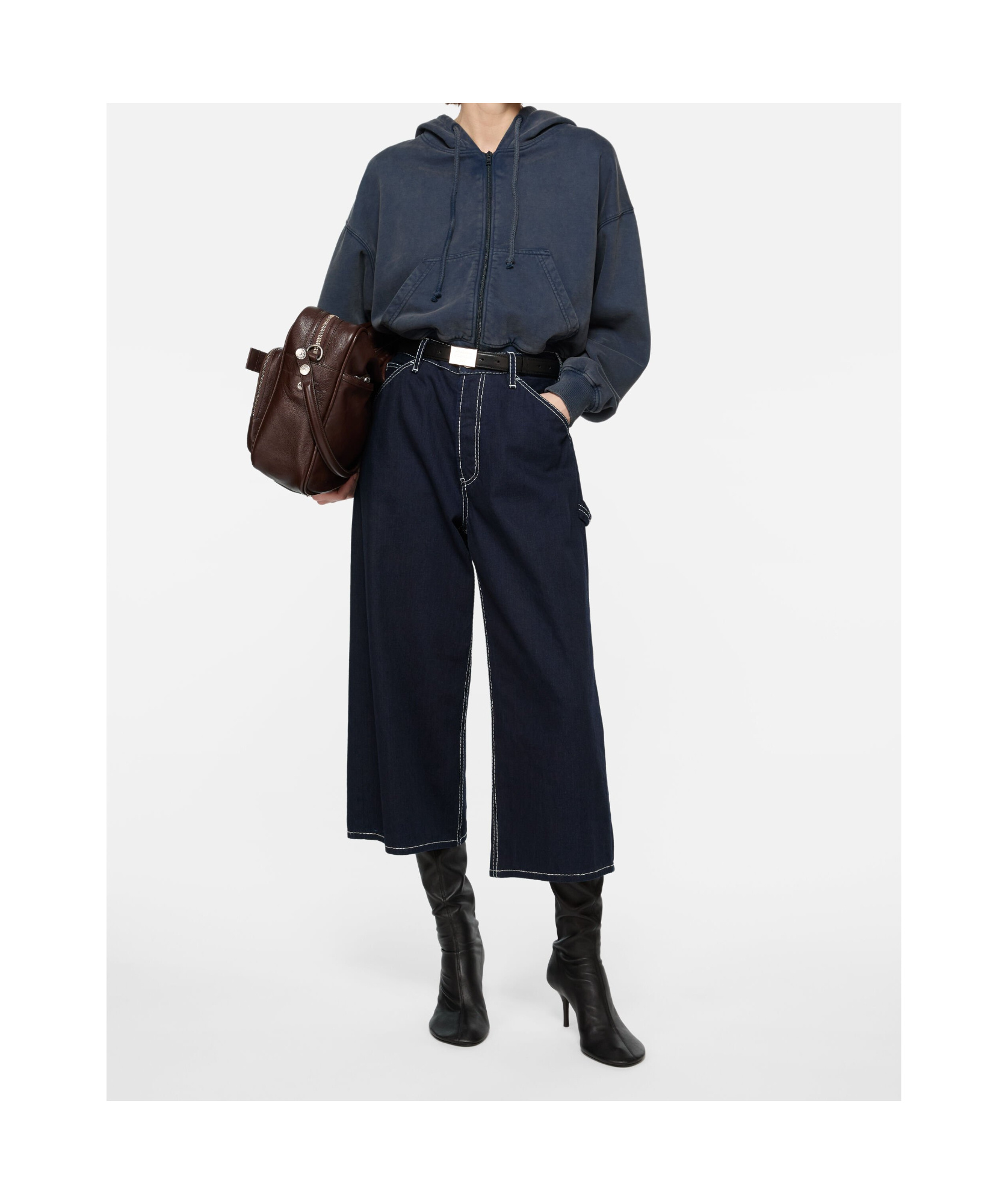 Acne Studios Zip-up Hoodie In Blue