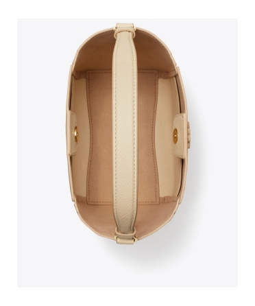 TORY BURCH MCGRAW LEATHER BUCKET BAG