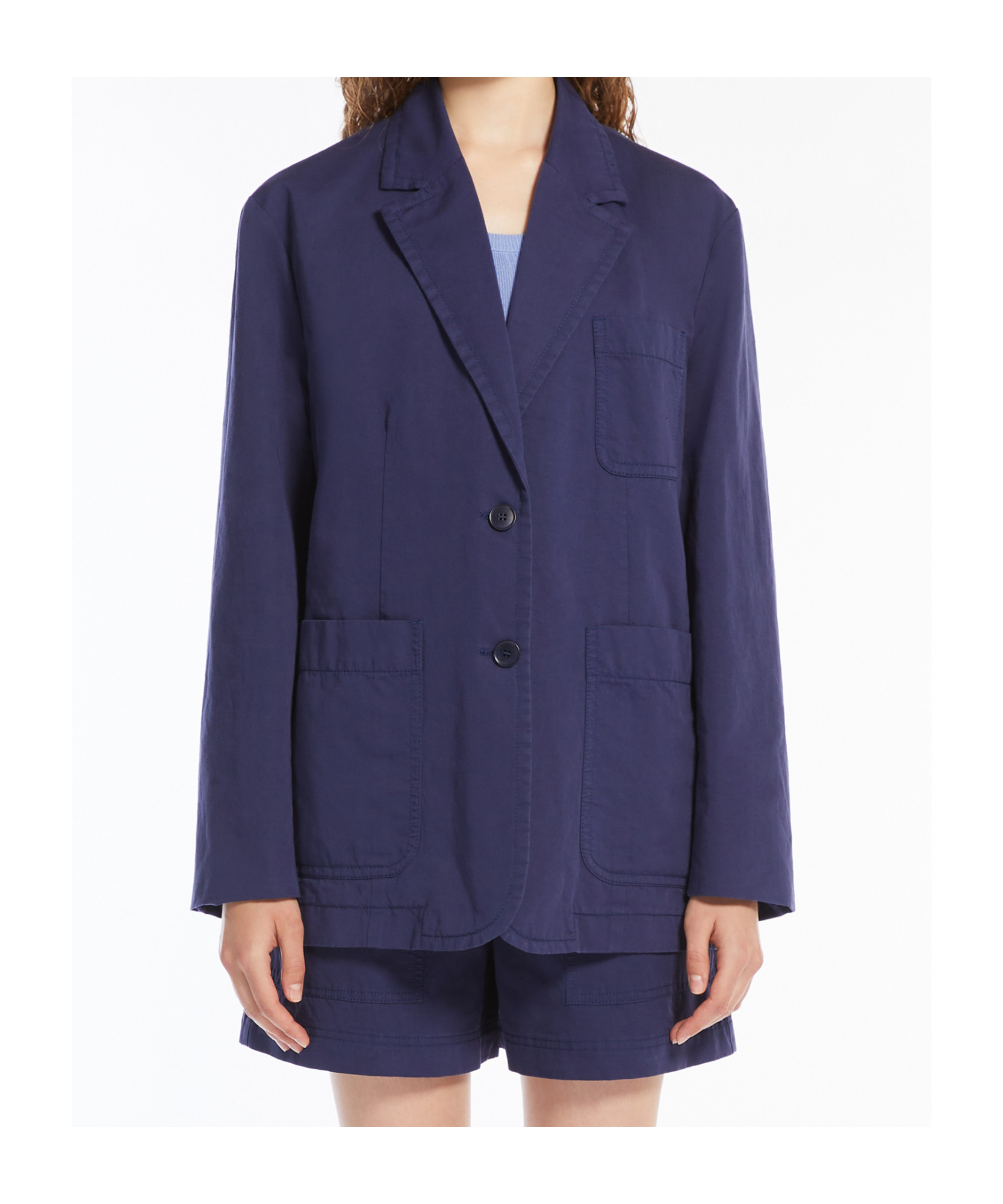 Weekend Max Mara Long-sleeved Suit Jacket In Blue