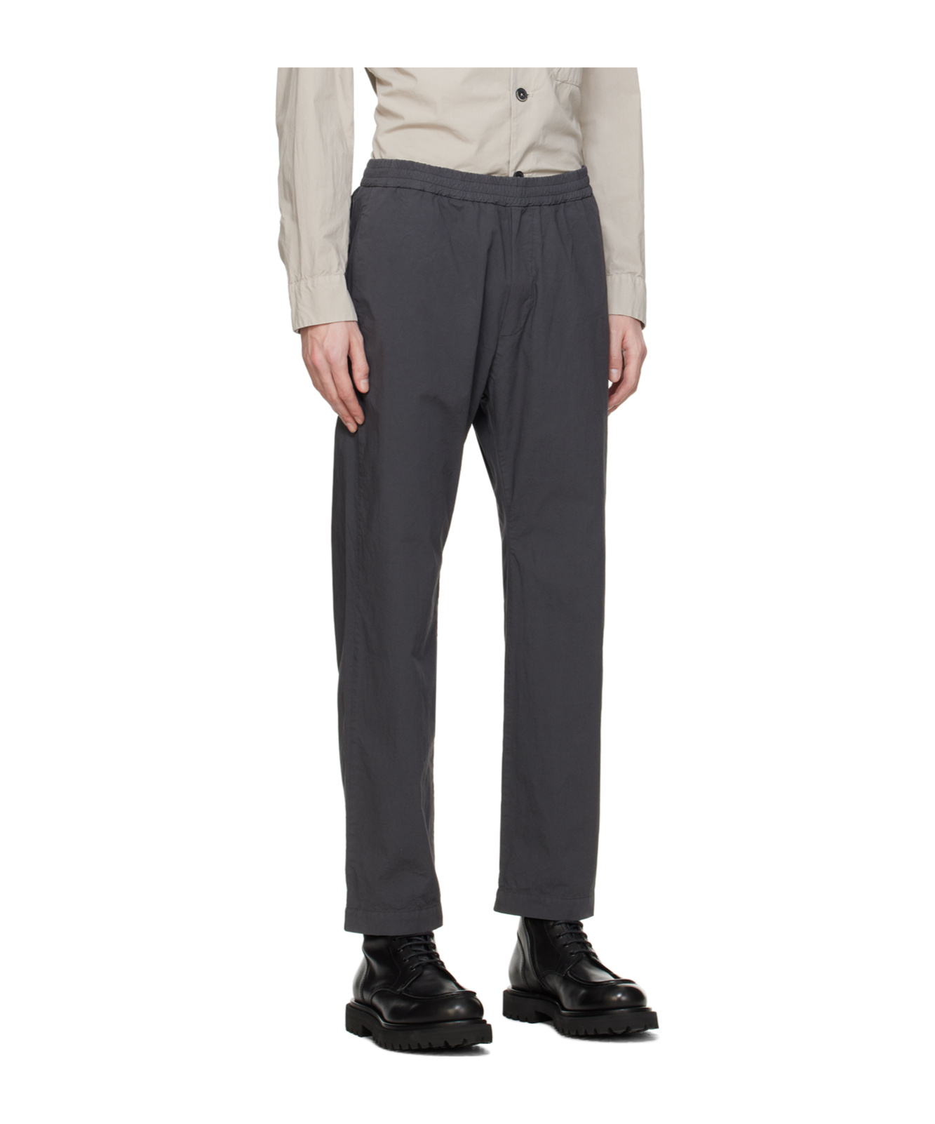 Shop Barena Venezia Elastic Waist Casual Pants In Black