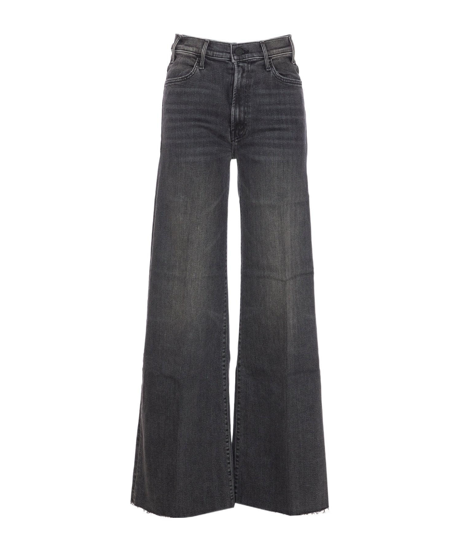 Mother The Patch Pocket Twister Sneak Up In Smoke Straight Jean In Black