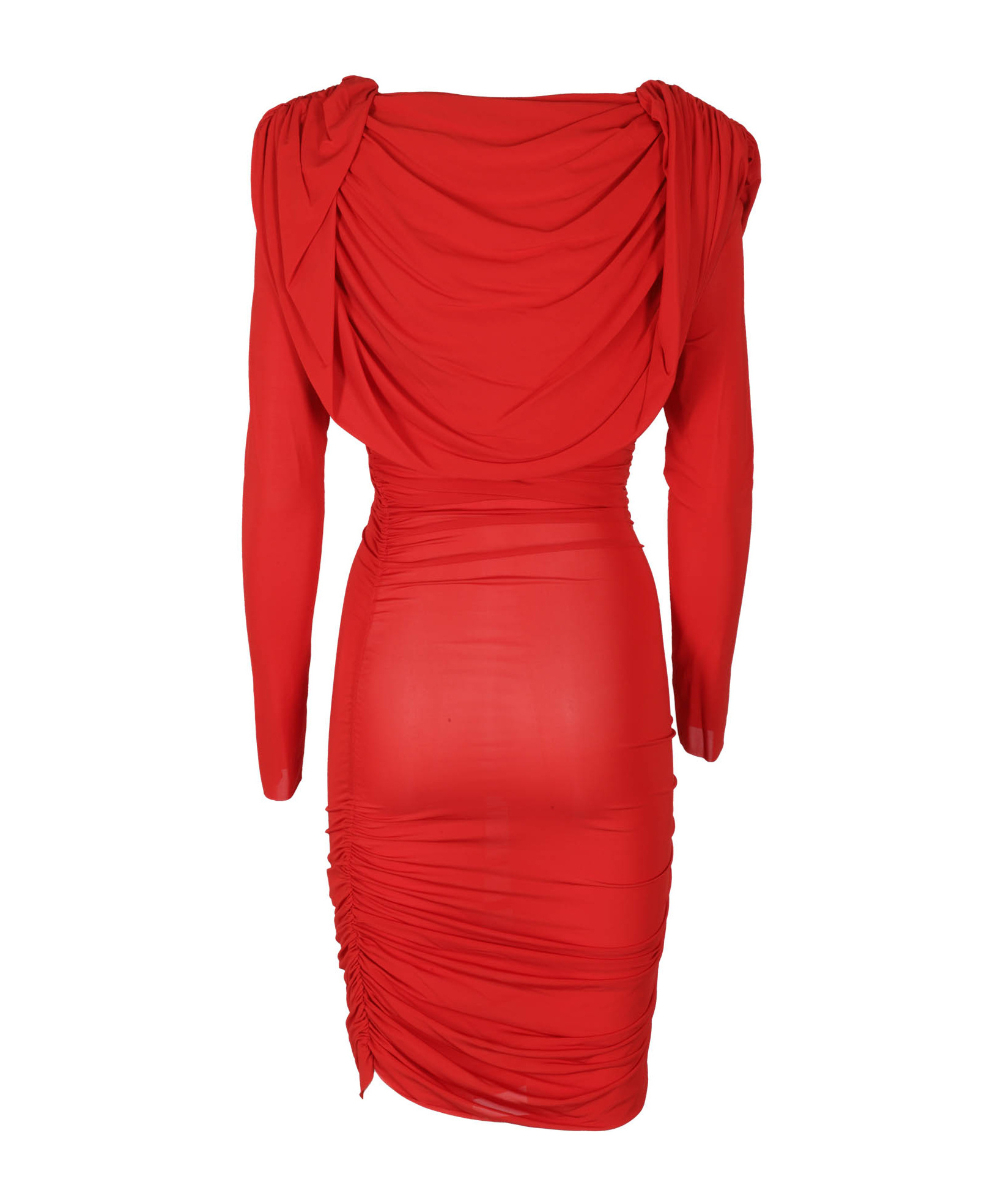 Giuseppe Di Morabito Cowl-neck Ruched Minidress
