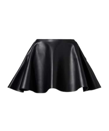 Jw Anderson Solid-color Leather Miniskirt In Black