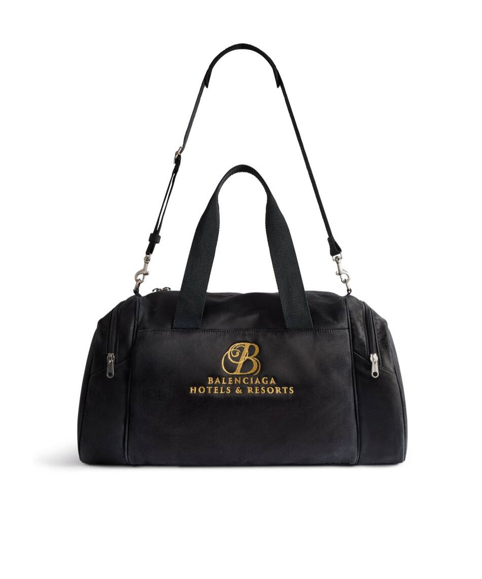 Balenciaga Logo-embroidered Tote Bag In Black