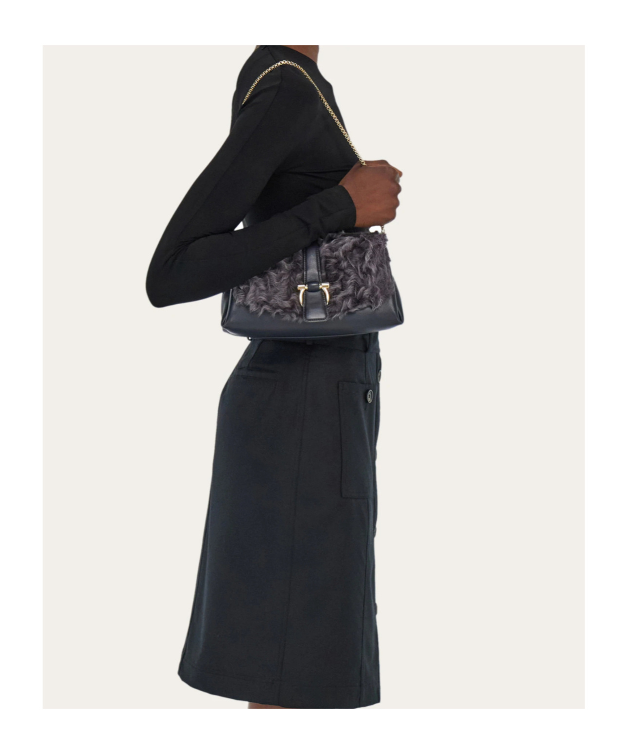 Ferragamo Front Flap Handbag (xs) In Gray