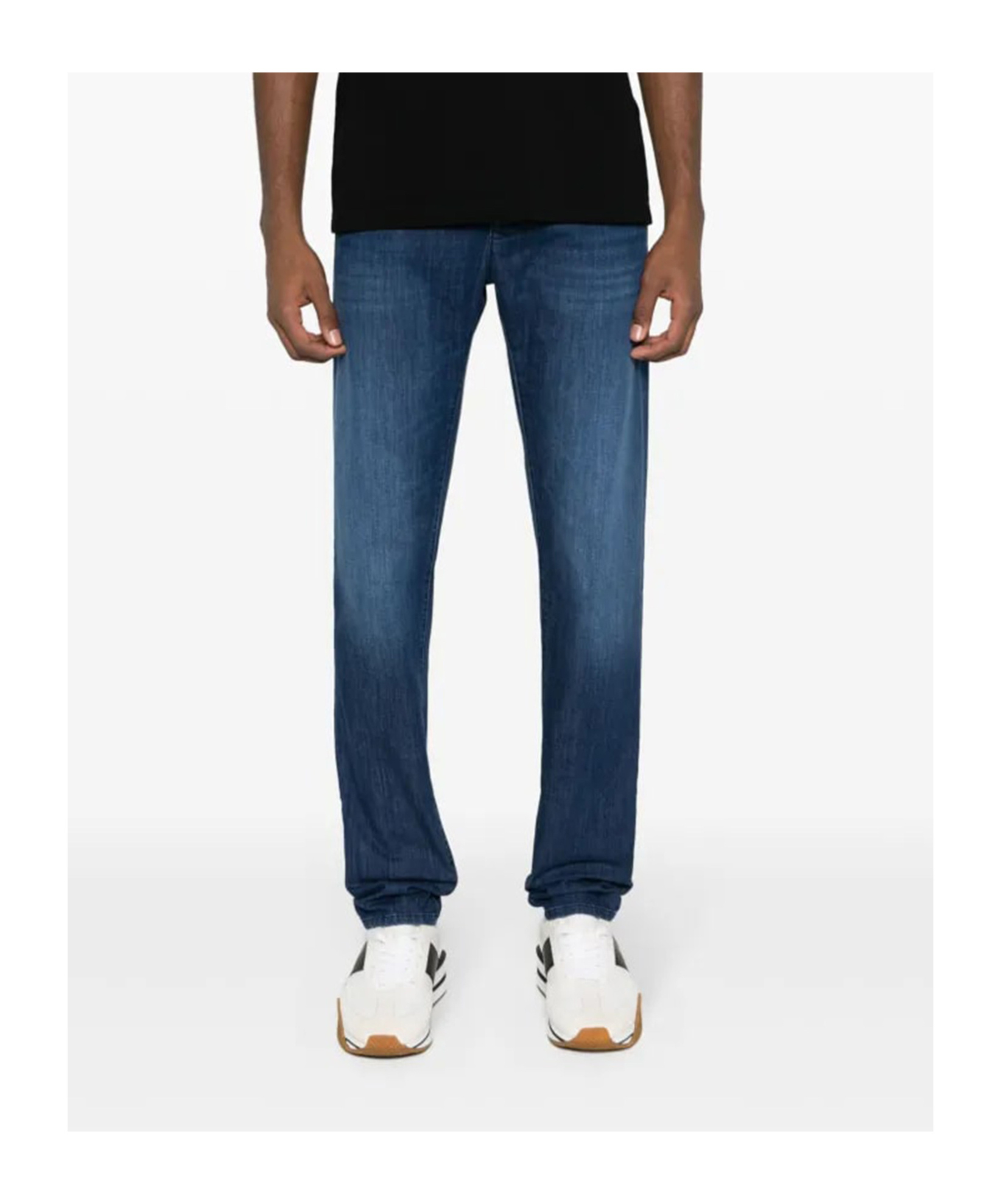 Incotex Trousers With Belt Loops And Five-pocket Design In Blue