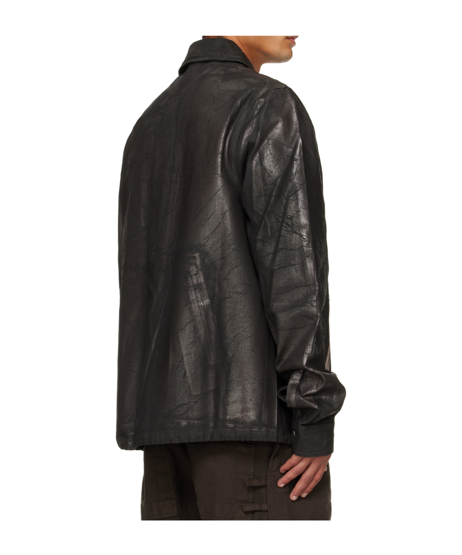 Rick Owens Drkshdw Invisible Zipper Denim Jacket In Black