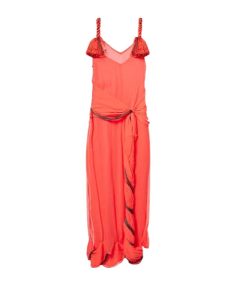 Jw Anderson Draped Maxi Dress In Orange