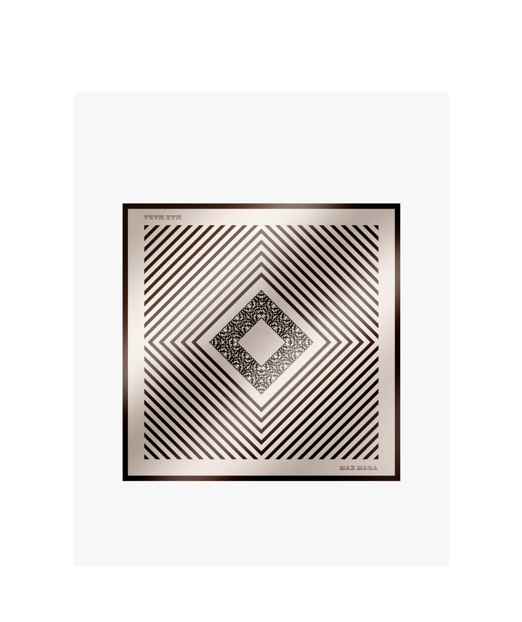 Max Mara Printed Silk Scarf In White