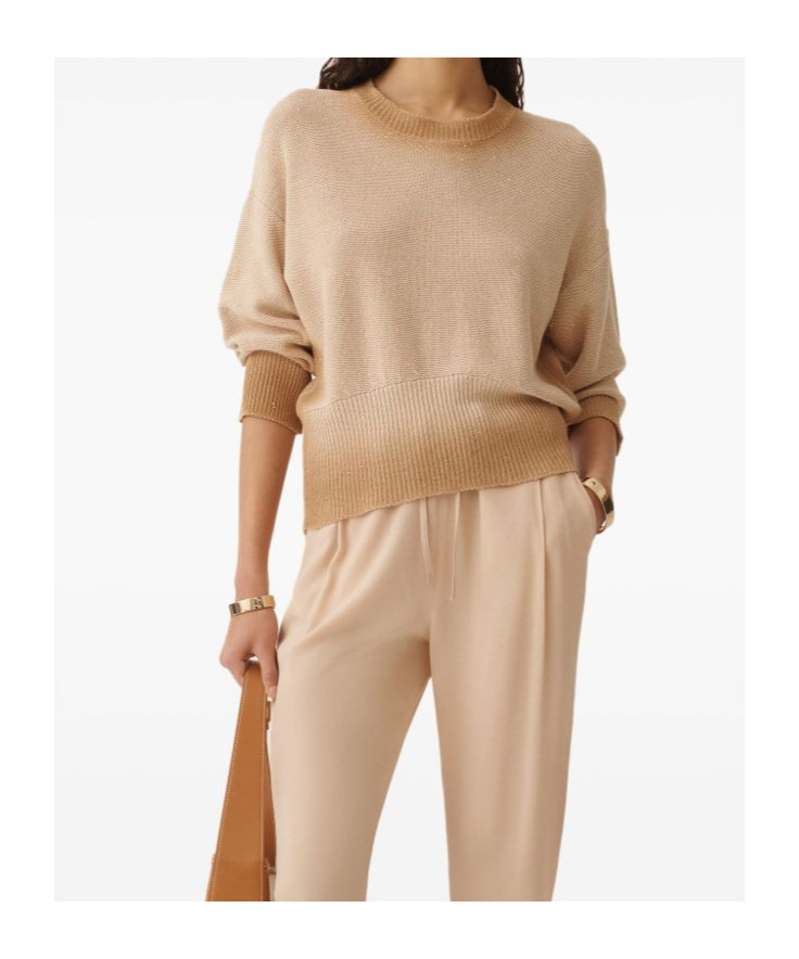 Fabiana Filippi Gradient-effect Sweater In Nude