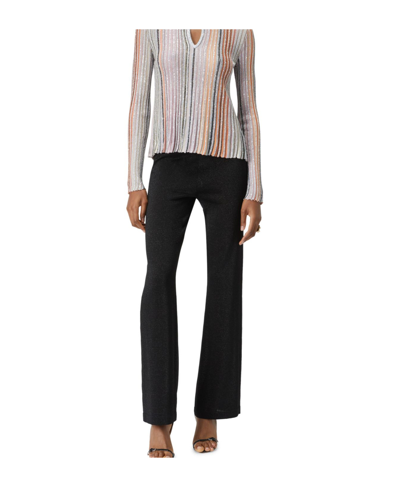 Missoni Elastic Waist Casual Pants In Black