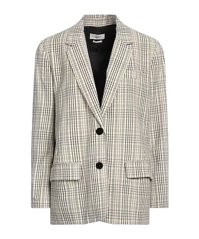 Isabel Marant Étoile Single-breasted Blazer Tartan Pattern In Nude
