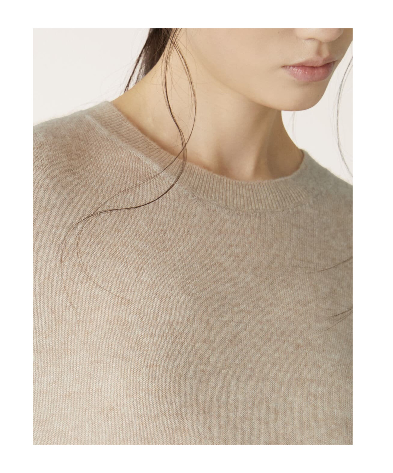 Loro Piana Long-sleeved Crewneck Jumper In Nude