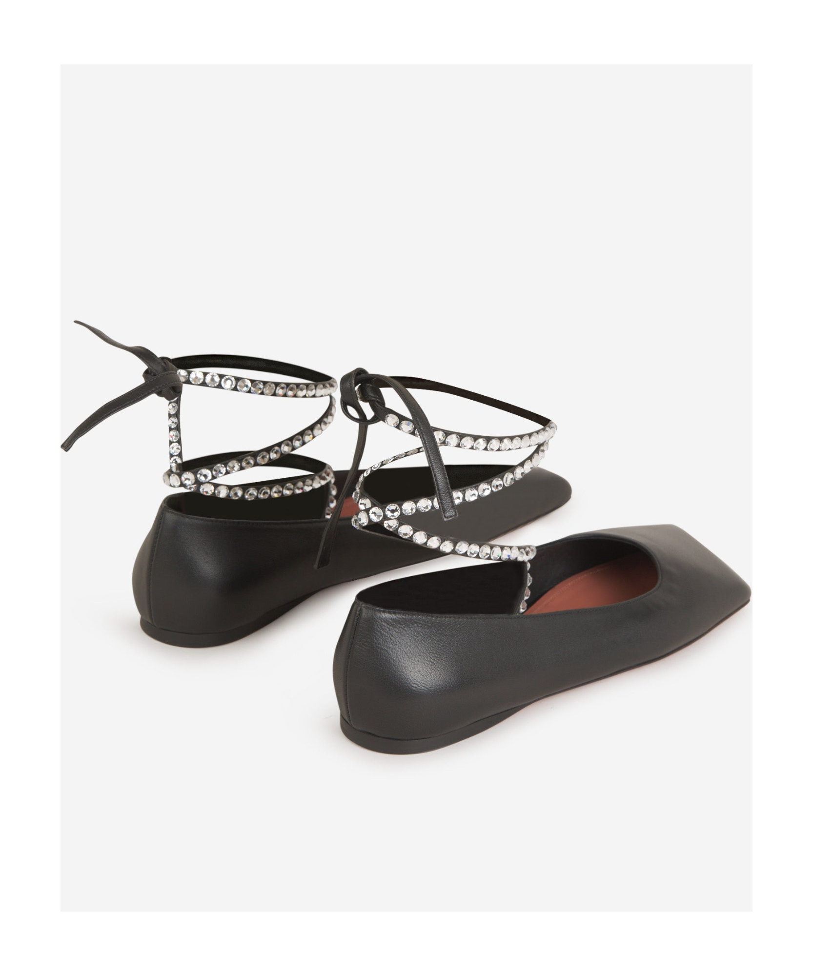 AMINA MUADDI SQUARE-TOED BALLET SHOES