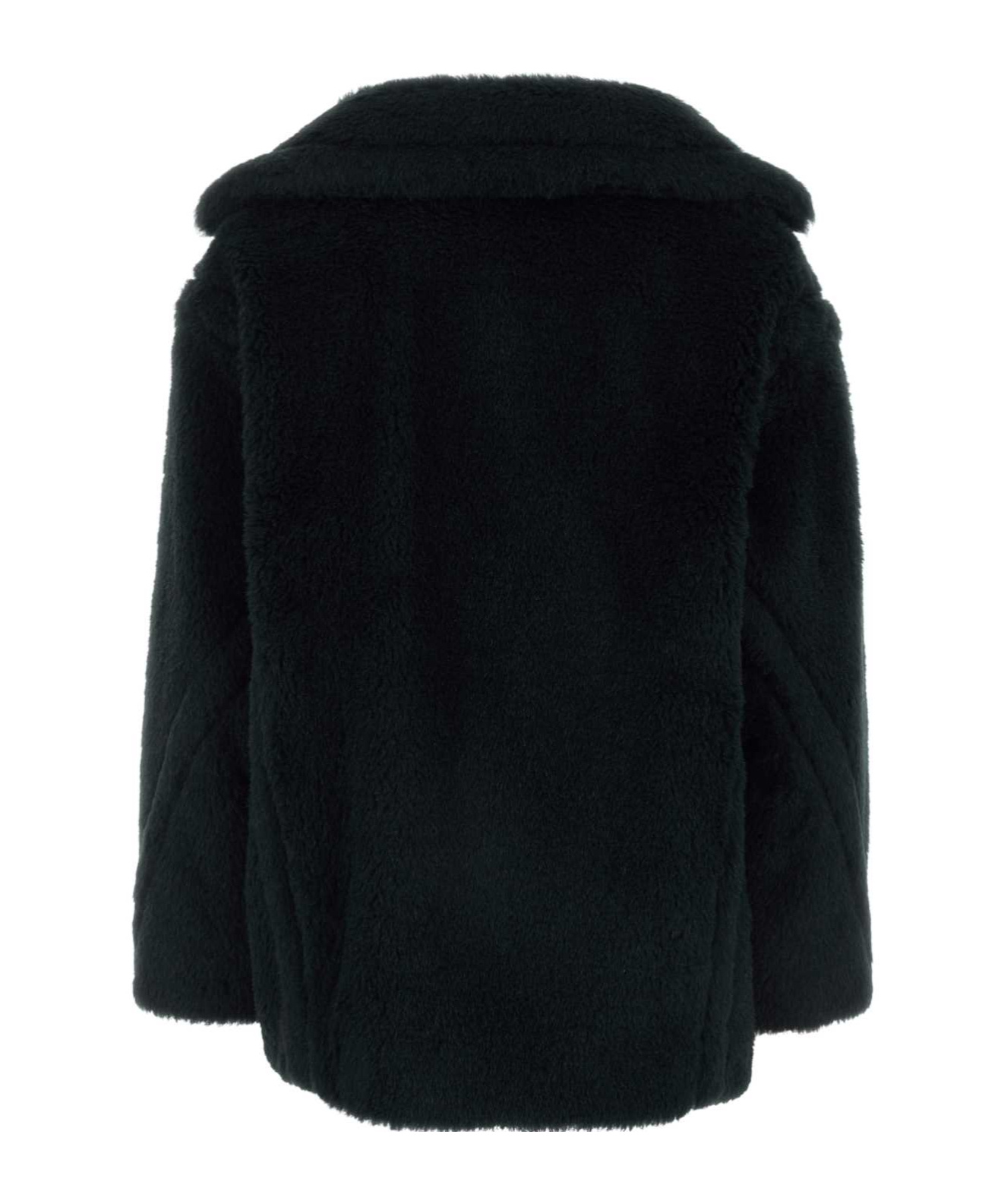 Shop Max Mara Olga Double-breasted Teddy Coat In Black
