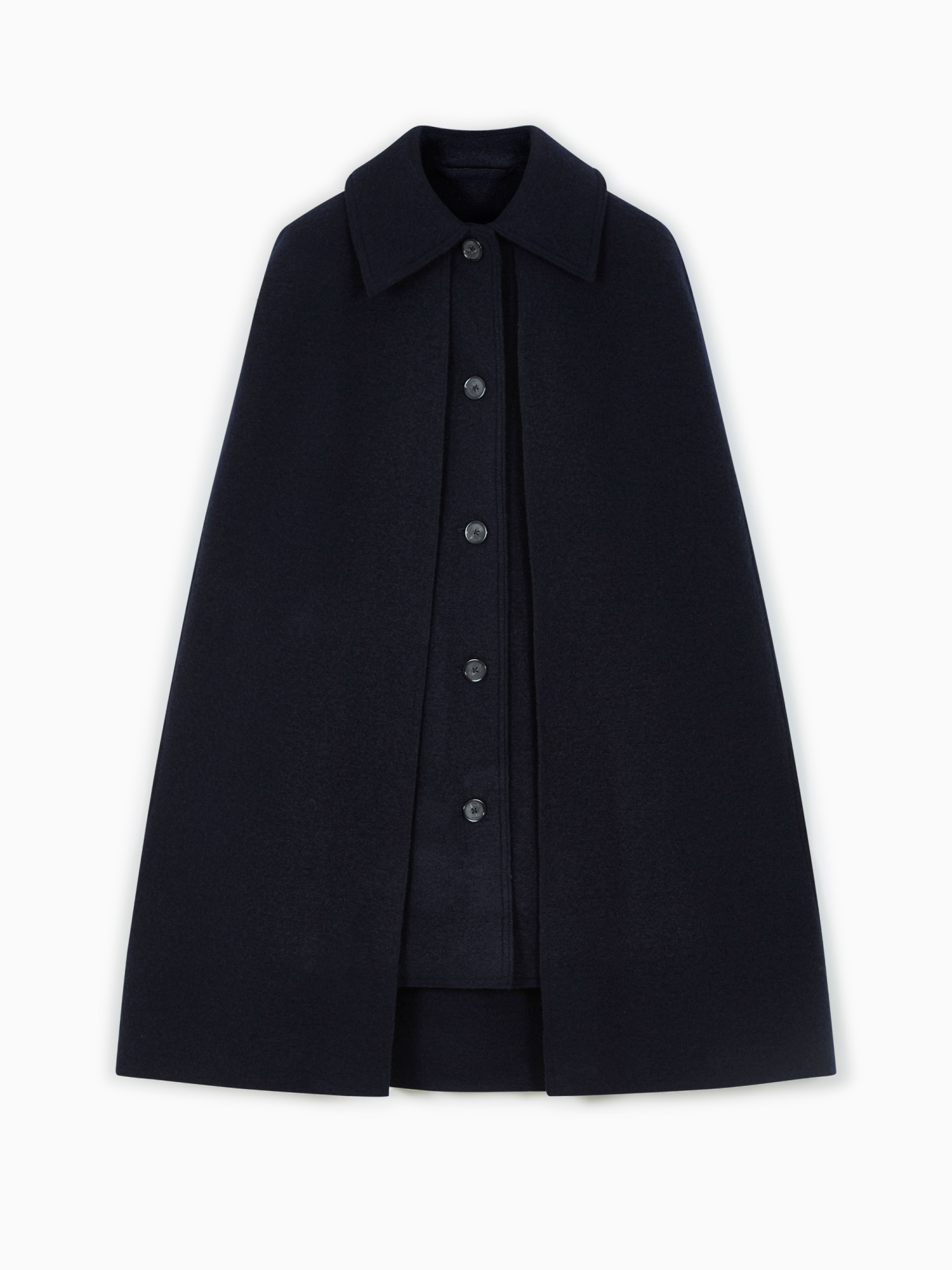 Totême Button-up Cape In Black