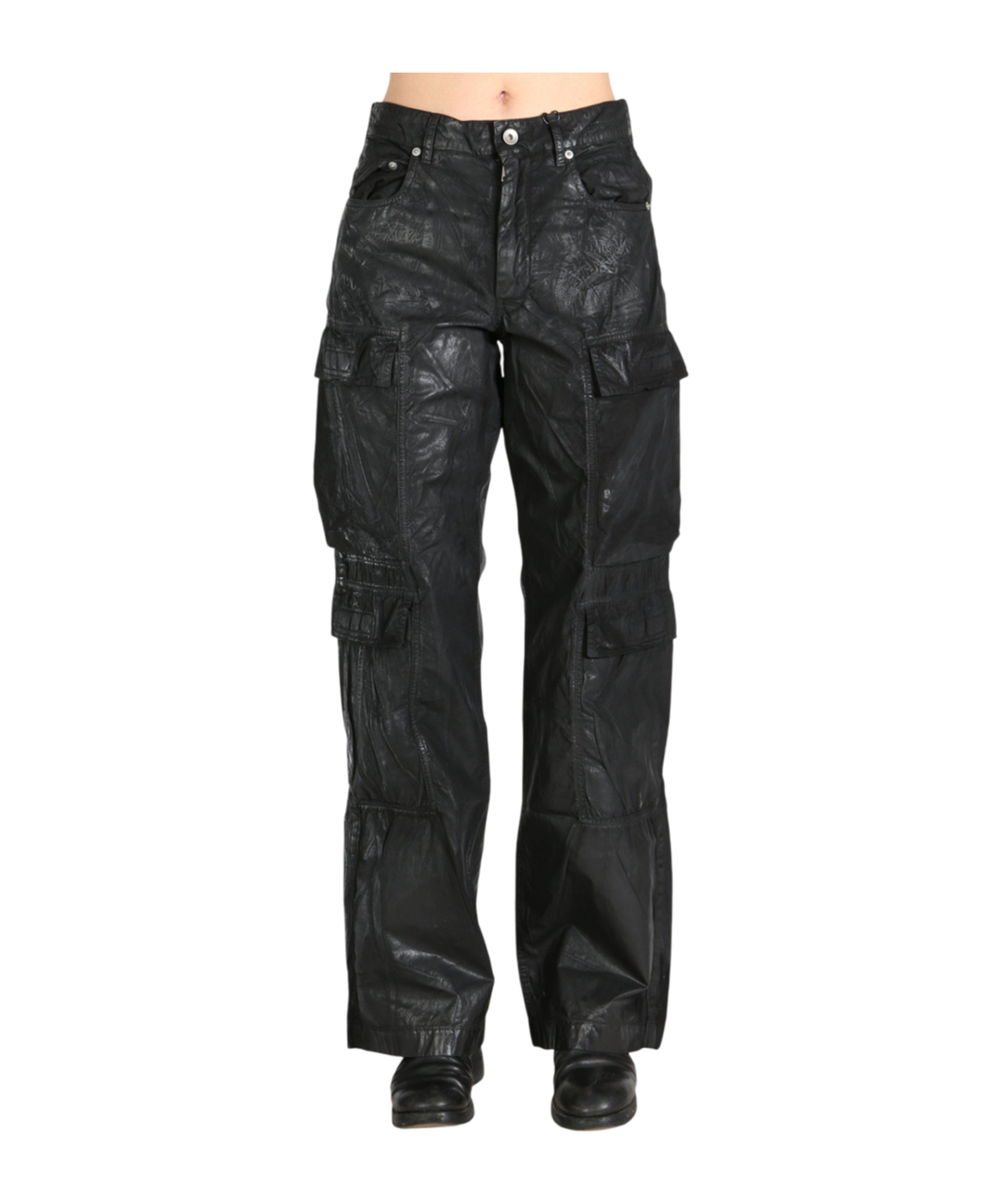 Rick Owens Drkshdw Hollywood Double Cargo Jeans In Black