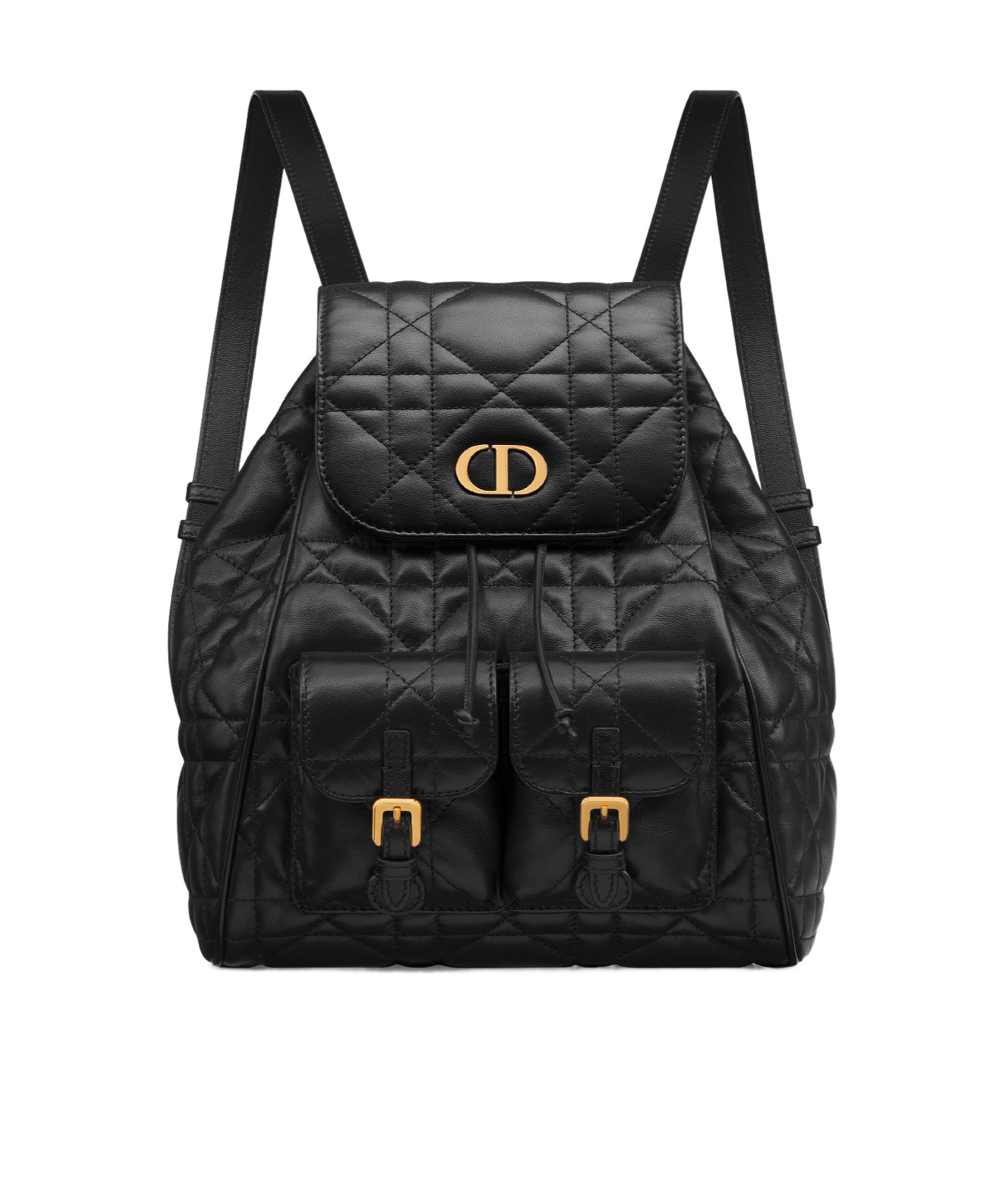 Dior Medium Caro Backpack In Black