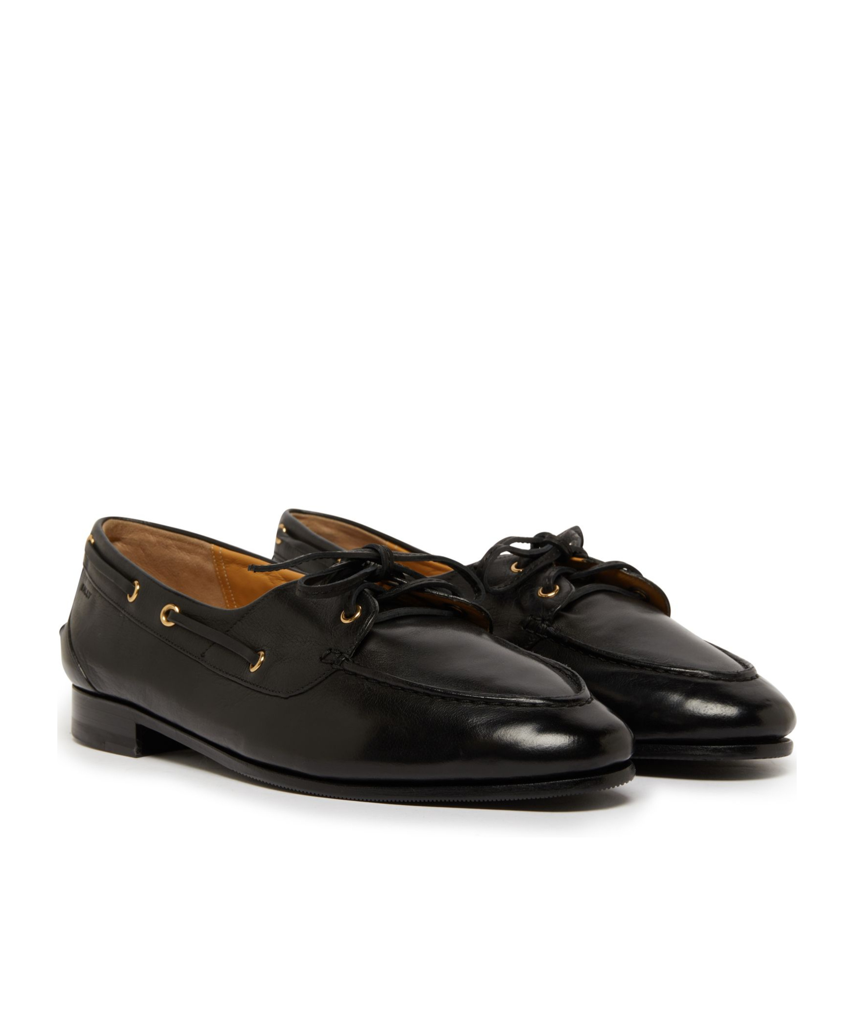 Shop Bally Round Toe Casual Shoes In Black