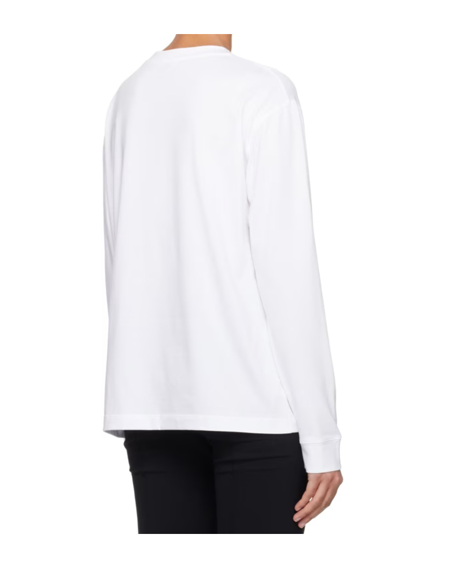The Row Kabira Textured Cotton Long-sleeve T-shirt In White