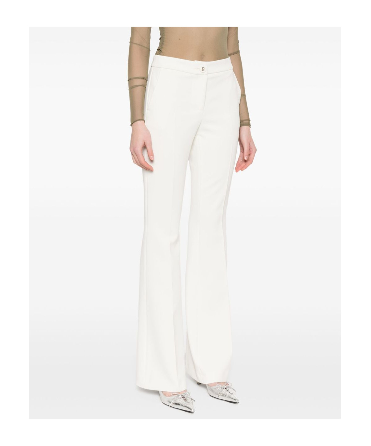Blugirl Wide Leg Trousers With Button And Zip Fastening
