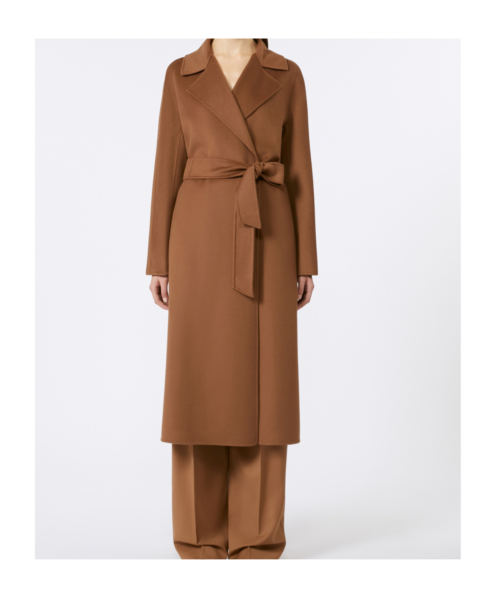 Max Mara Wool, Cashmere And Silk Coat In Brown