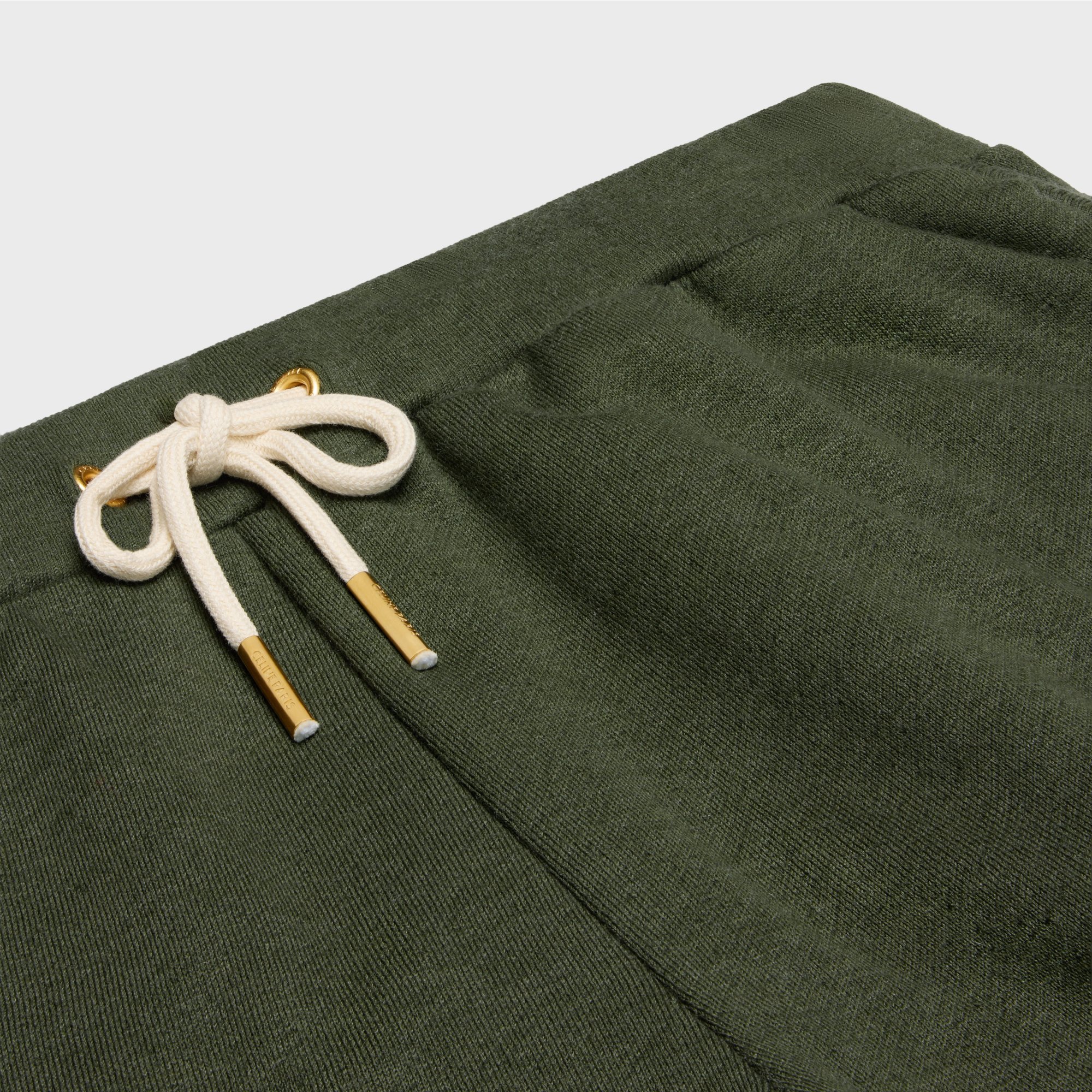 Celine Drawstring Shorts In Green
