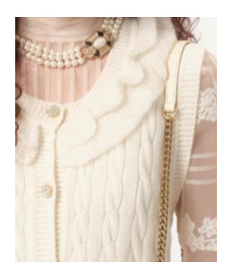 Valentino Long-sleeved Wool Cardigan In Milk Color