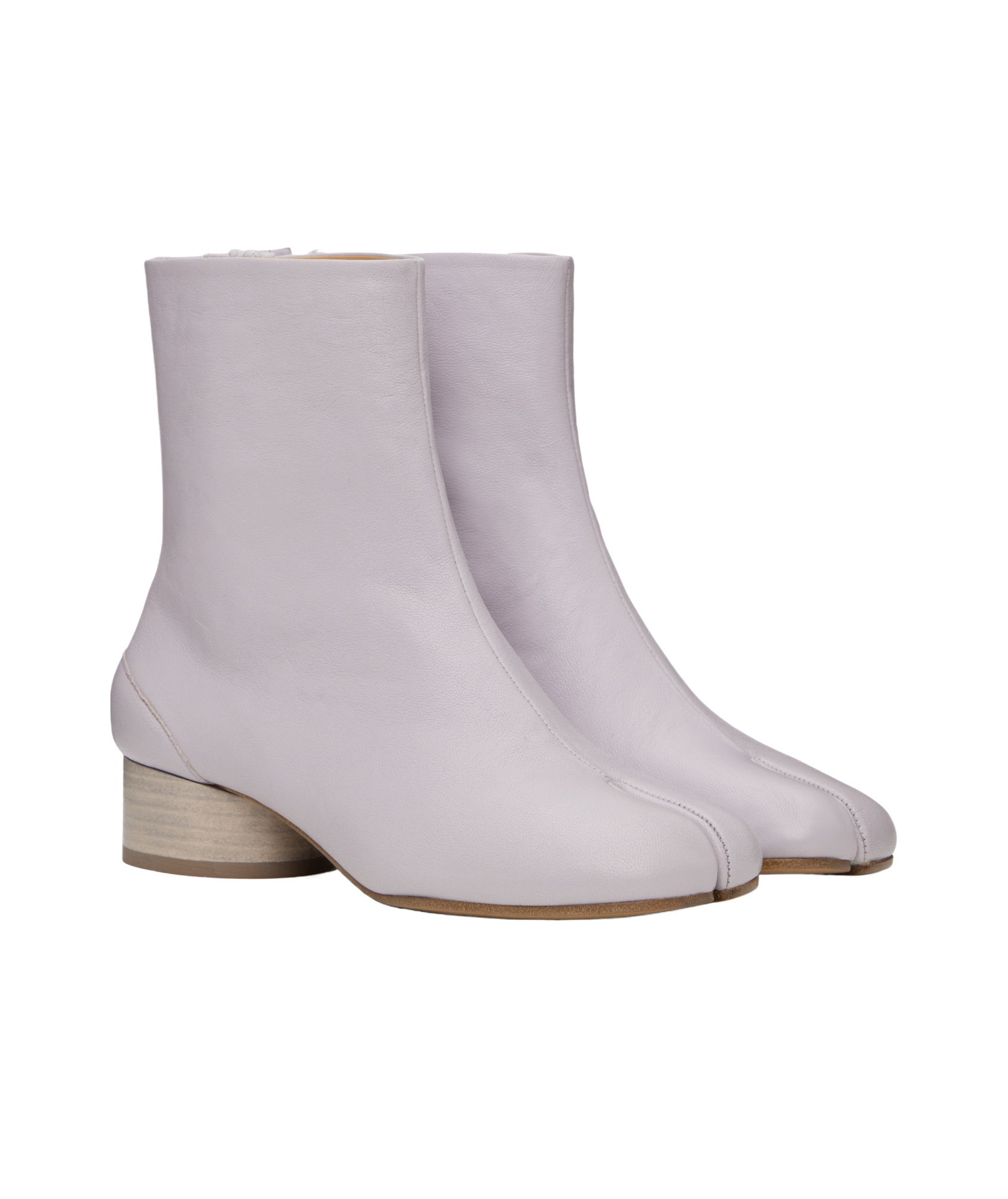 Maison Margiela Purple Tabi Ankle Boots In Gray