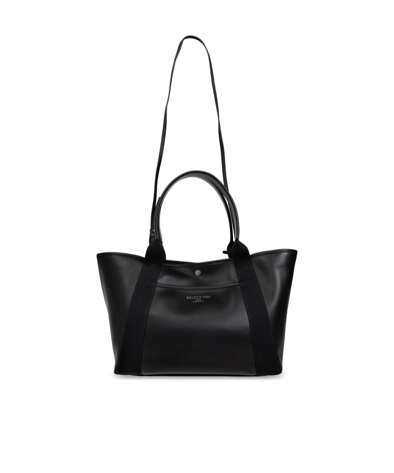 Balenciaga Black Leather Horsebit Chain Wallet In Black