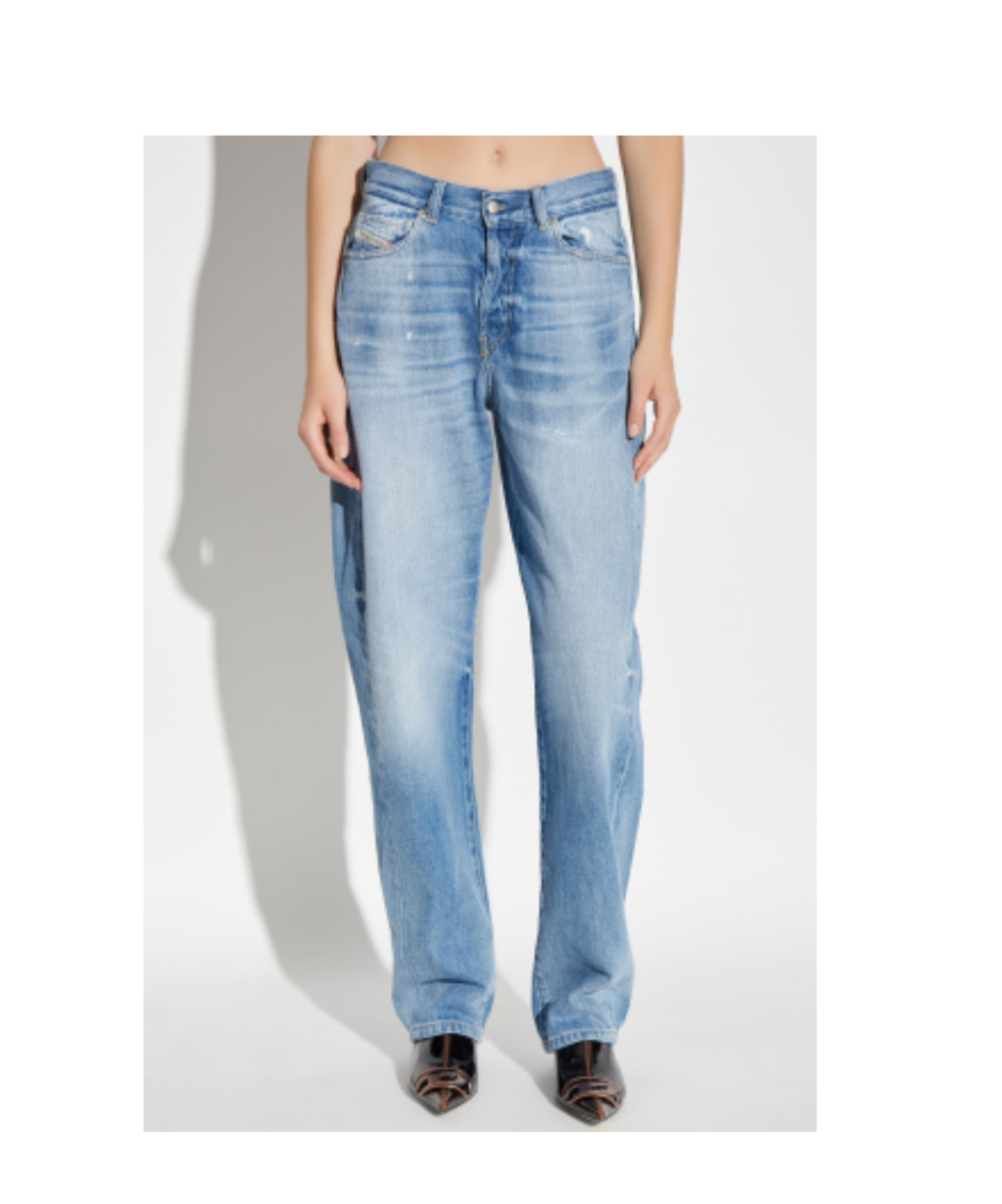 Diesel Belt Loop Jeans In Blue