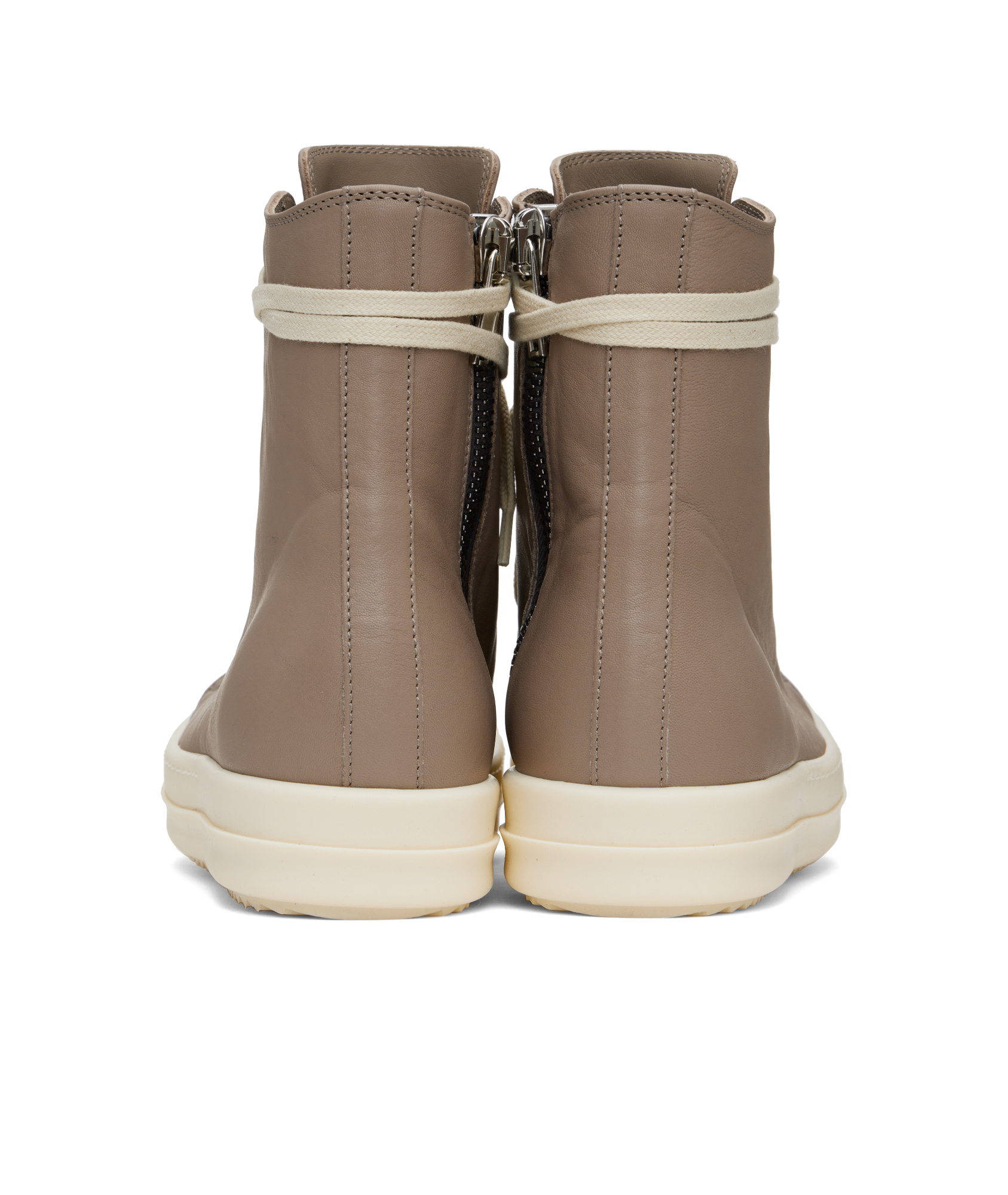 Rick Owens Hollywood High Top Sneakers Flesh And Milk In Neutral