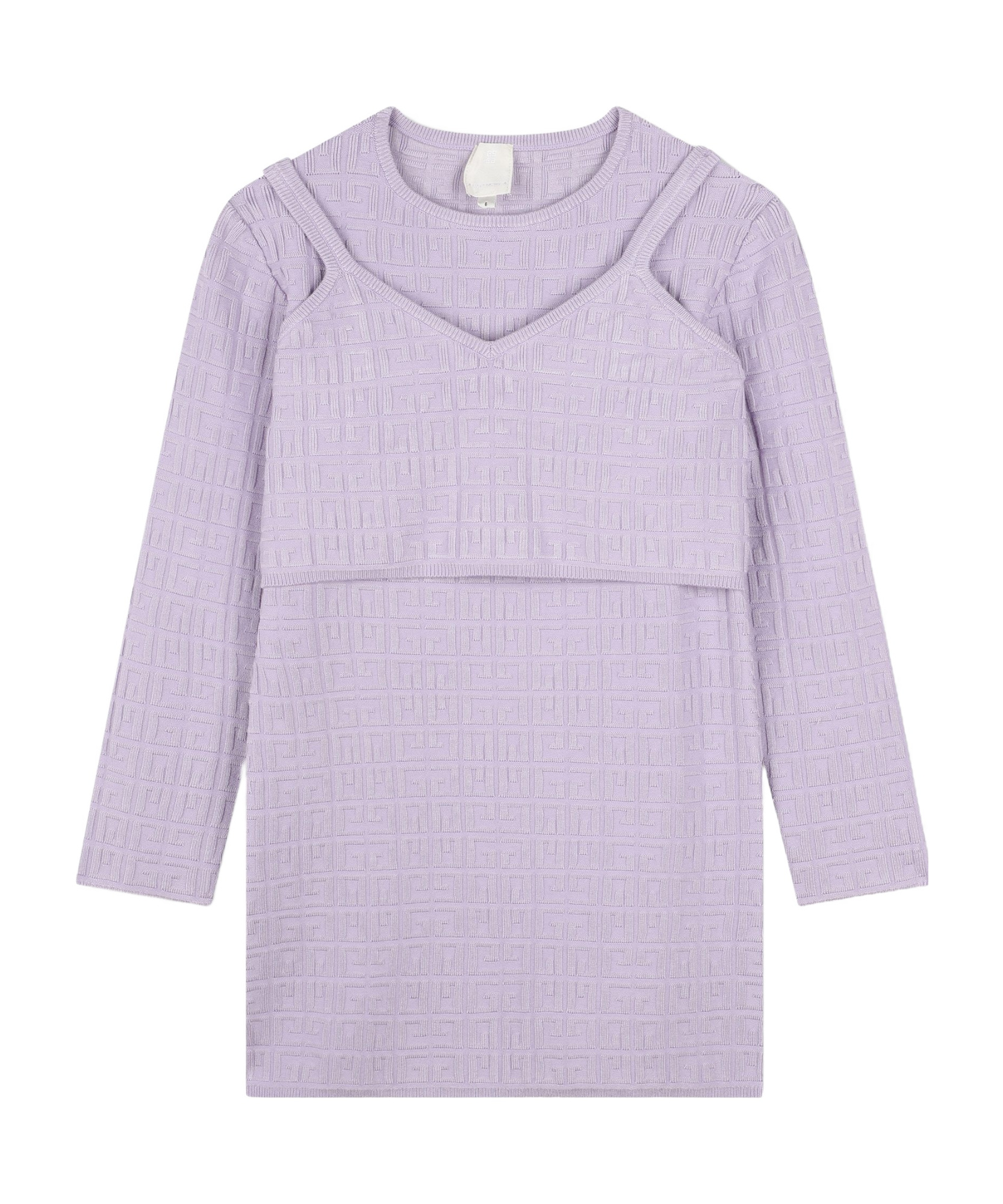 Givenchy 4g-jacquard Layered Dress In Purple