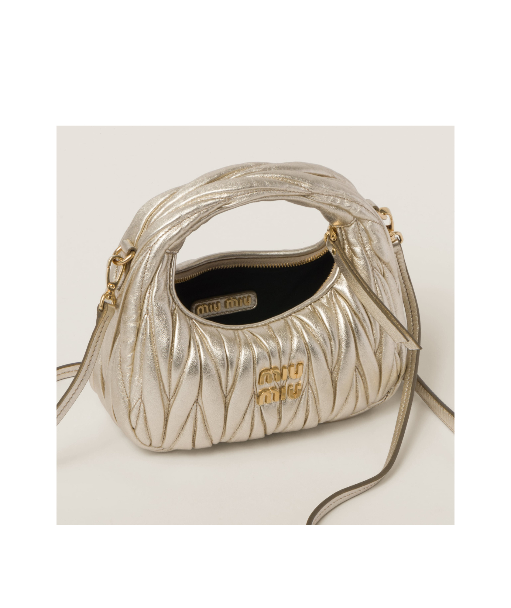 Miu Miu Mini Wander Quilted Shoulder Bag
