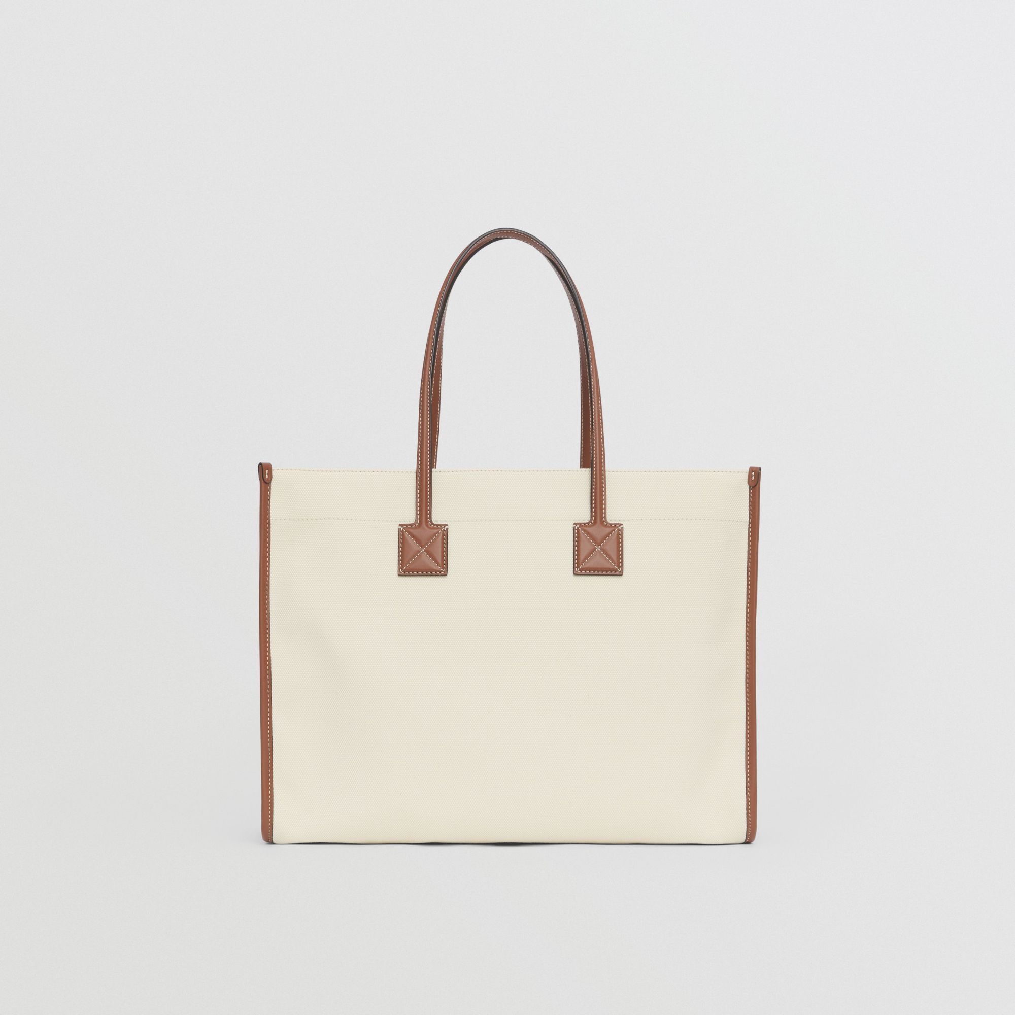 Burberry Medium Two-tone Freya Bag In White
