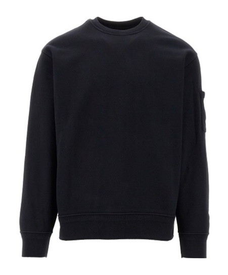 Shop C.p. Company Cotton Sweatshirt In Black