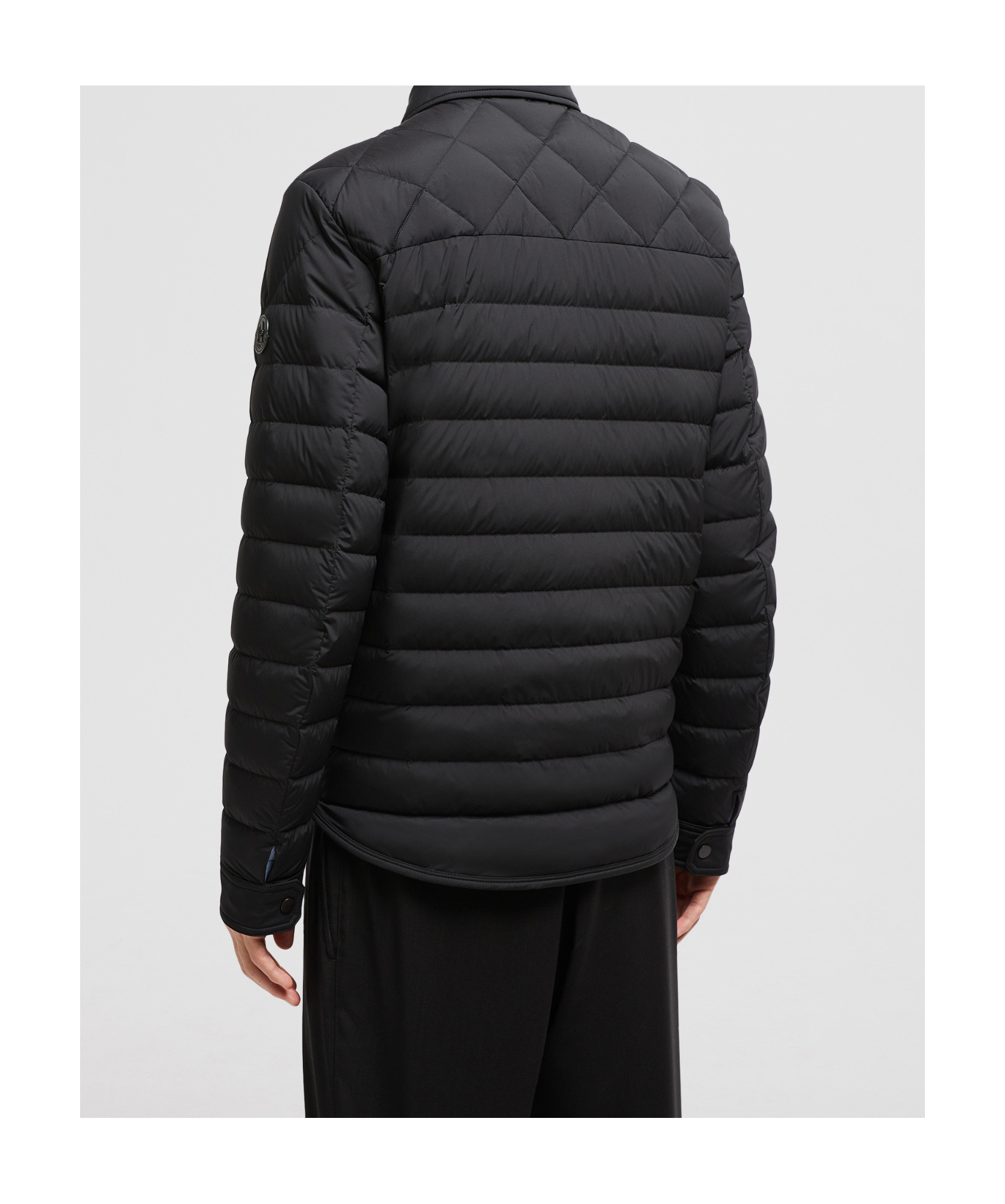 Moncler Iseran Down Shirt Jacket, Men, Black, Size: 4 In Black