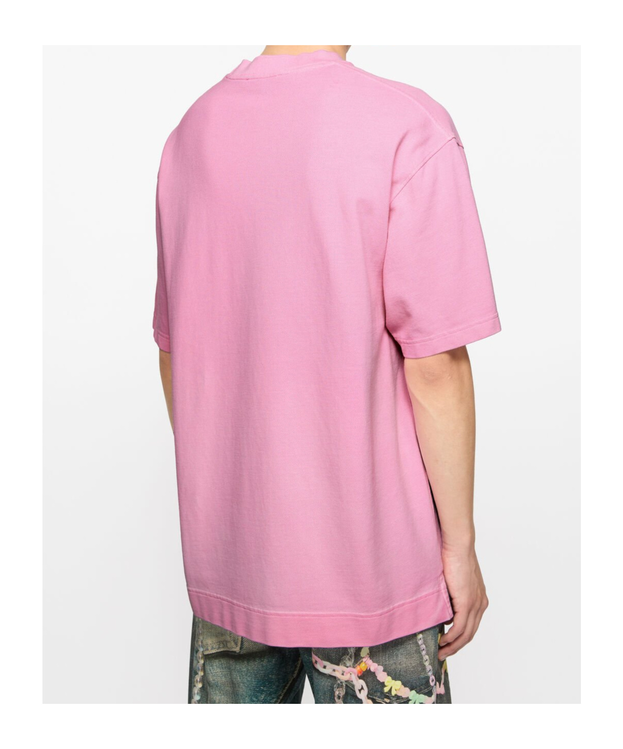 Acne Studios Man T-shirt Pink Size M Cotton