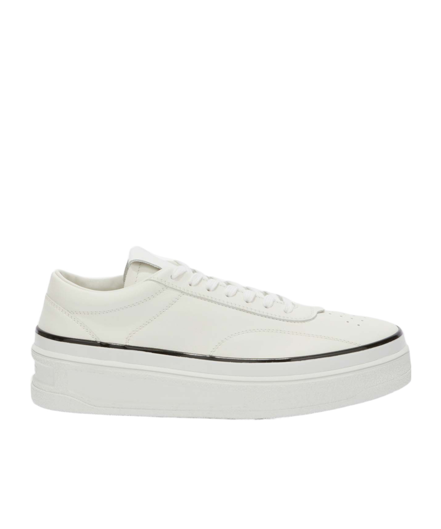 Jil Sander Leather Sneakers For Everyday In White