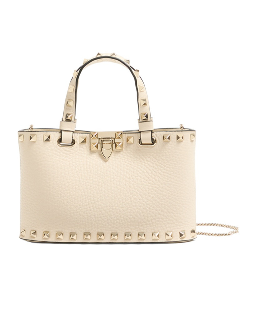 Valentino Rockstud Mini Leather Tote Bag