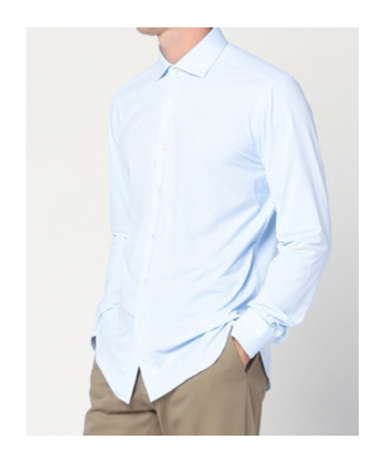 Xacus Light Blue Tailor Fit Shirt In Linen In Blue